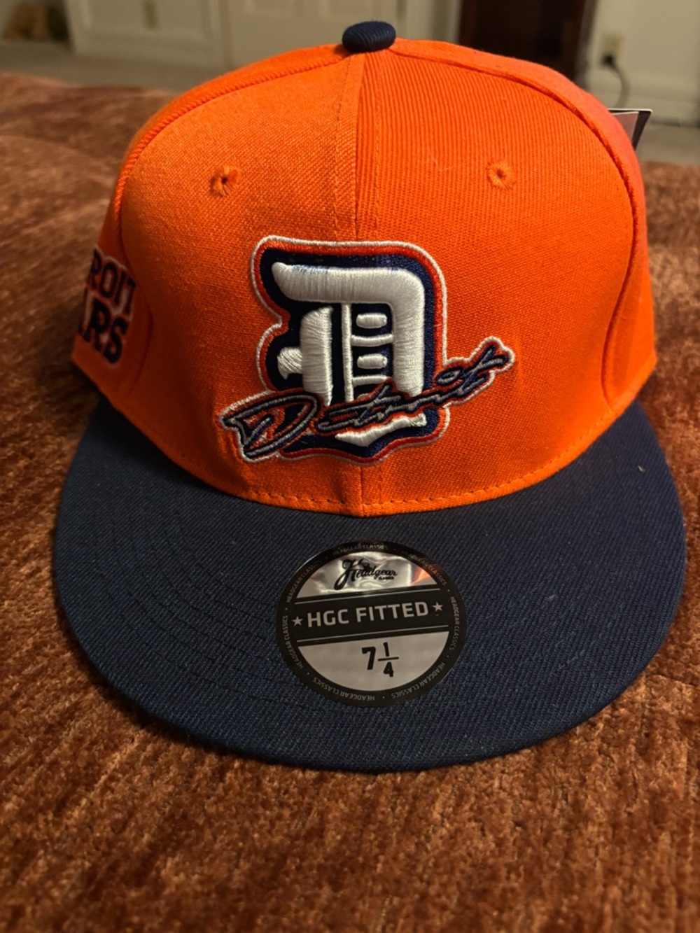 Detroit Tigers Orange & Navy Fitted Cap